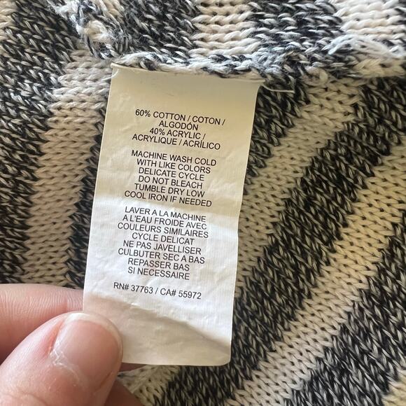 C & C California Women’s Sz S V-Neck Knit Stripped Sweater Summer Beach Cover-Up - Picture 6 of 7